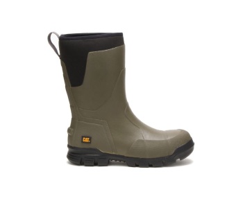 Caterpillar Rubber Boots South Africa Stormers 11" Steel Toe Work Boot Olive - Cat Boots For Men - EM1384925